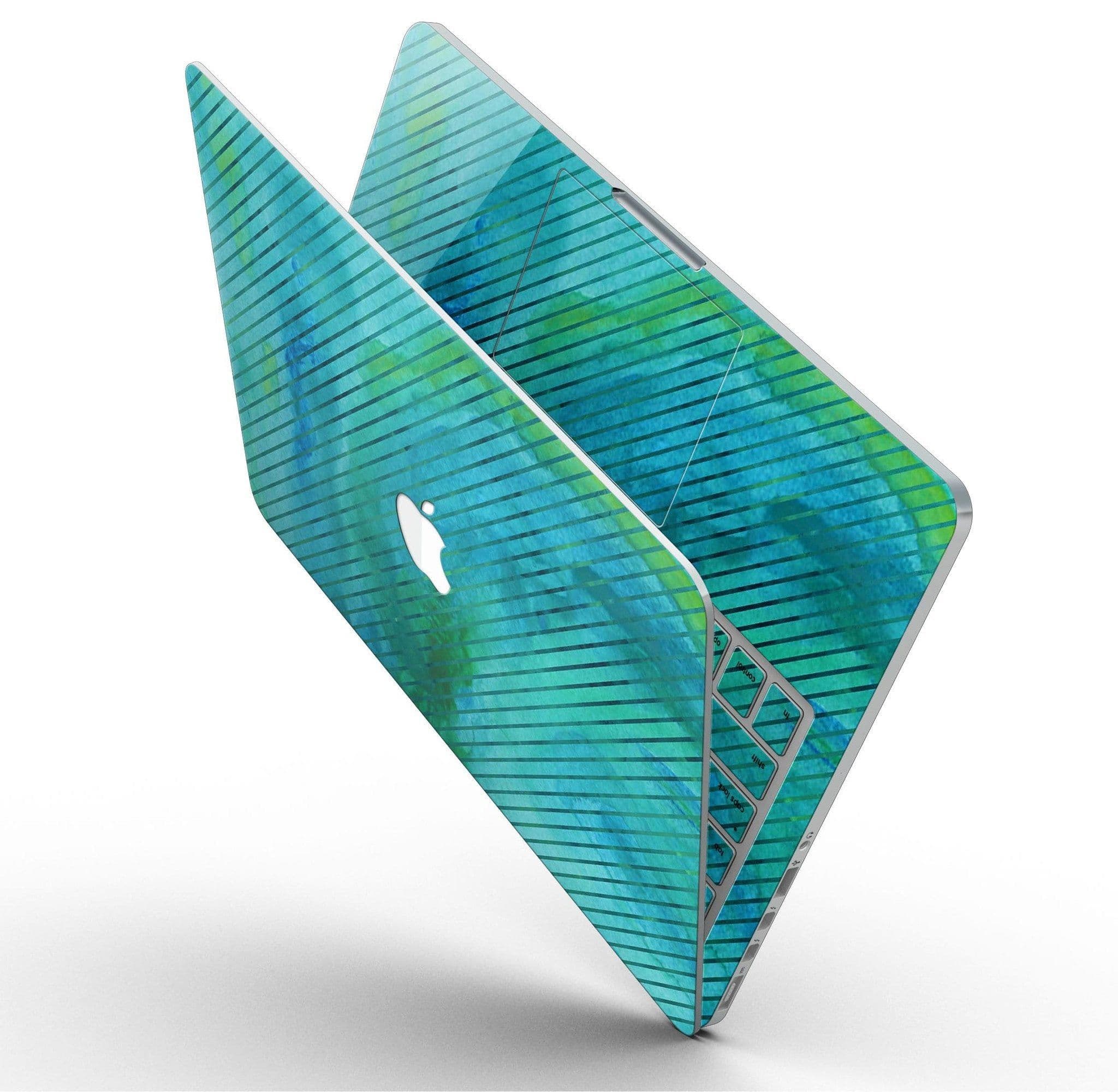 image-Green Blue Watercolor Stripes - MacBook Pro with Retina Display