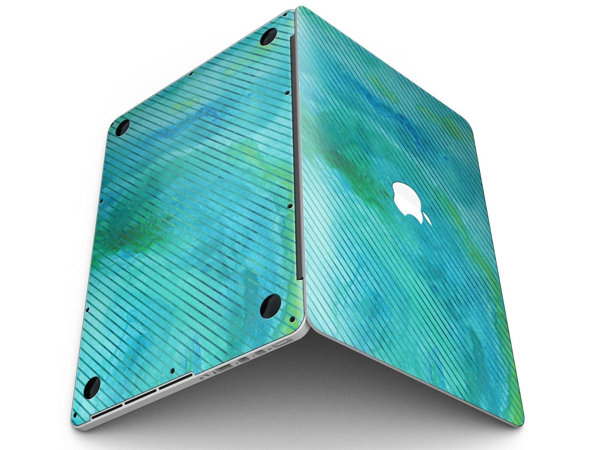 image-Green Blue Watercolor Stripes - MacBook Pro with Retina Display
