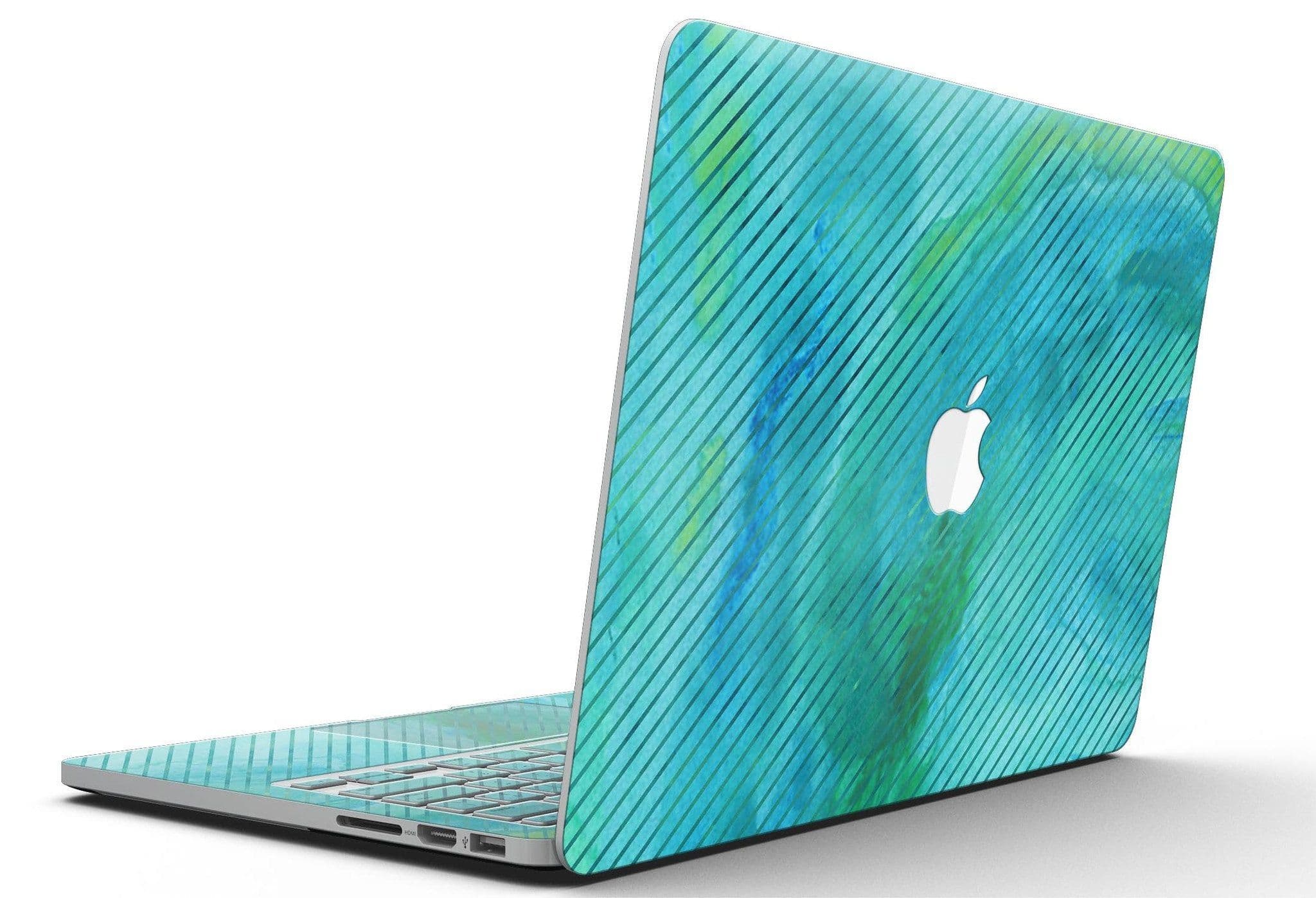 image-Green Blue Watercolor Stripes - MacBook Pro with Retina Display