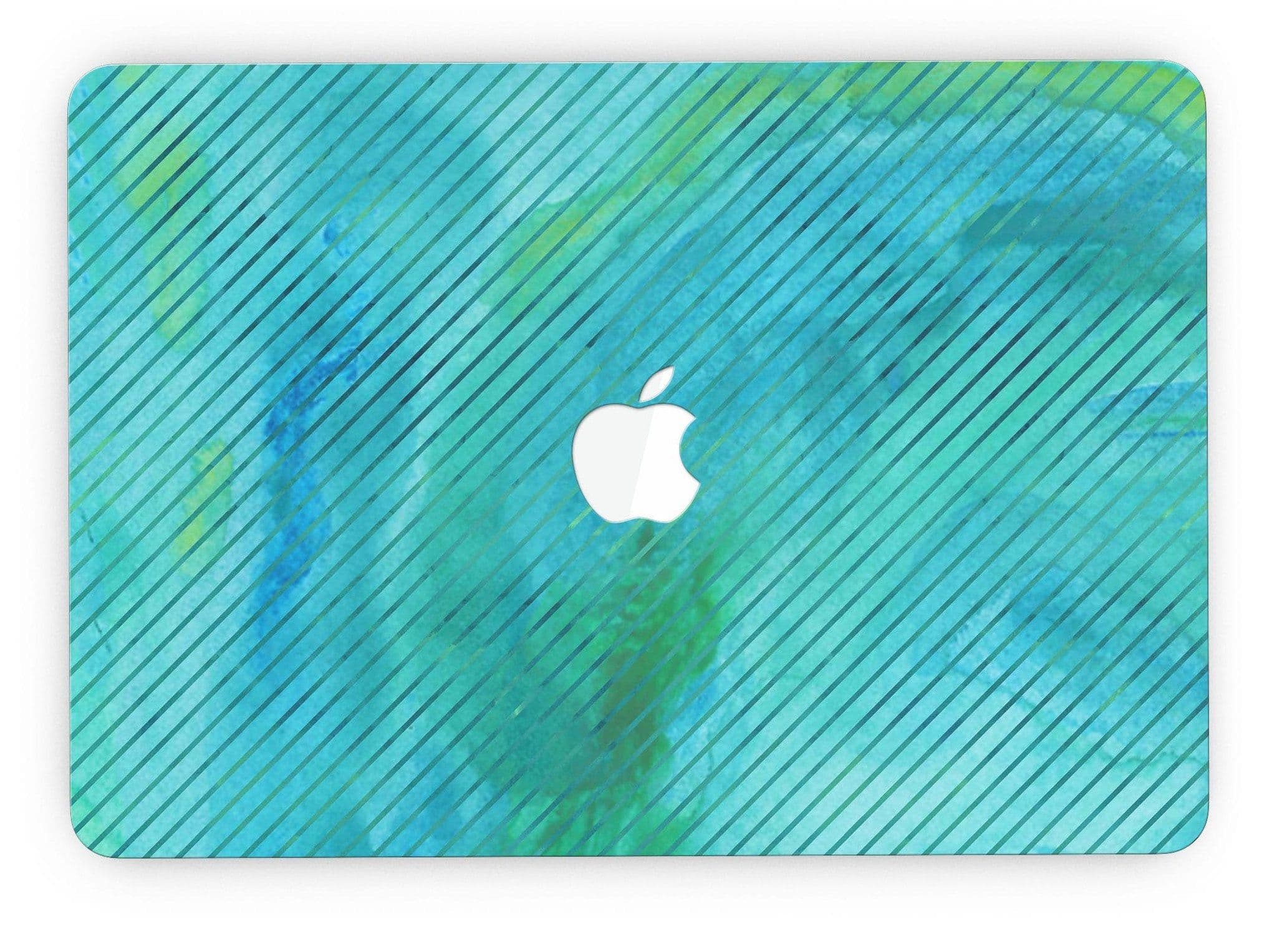 image-Green Blue Watercolor Stripes - MacBook Pro with Retina Display