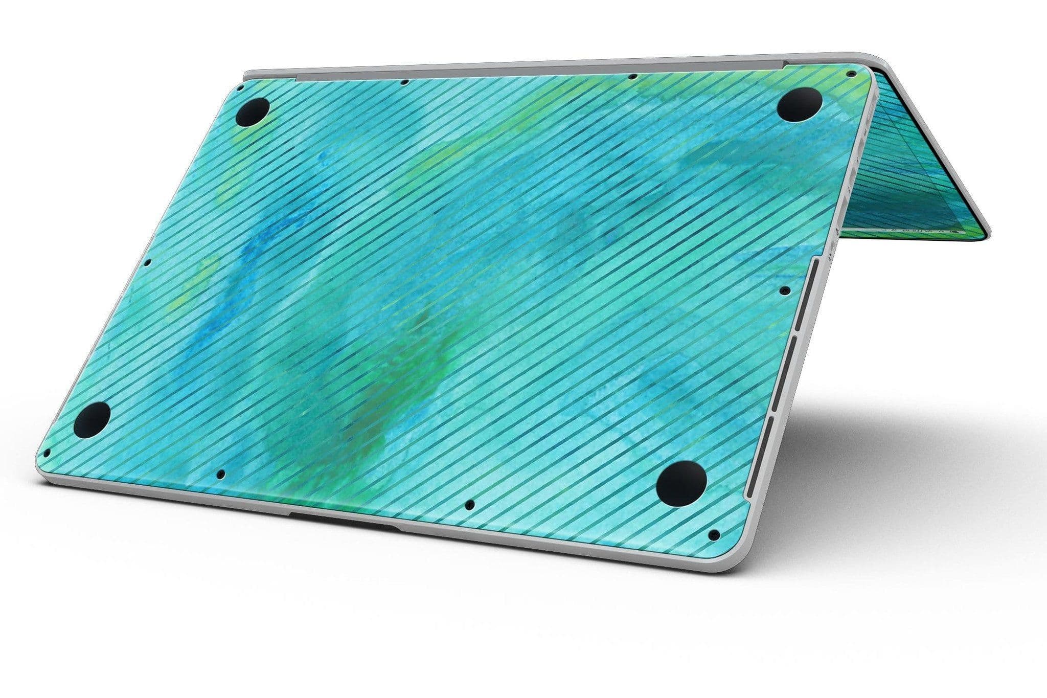image-Green Blue Watercolor Stripes - MacBook Pro with Retina Display