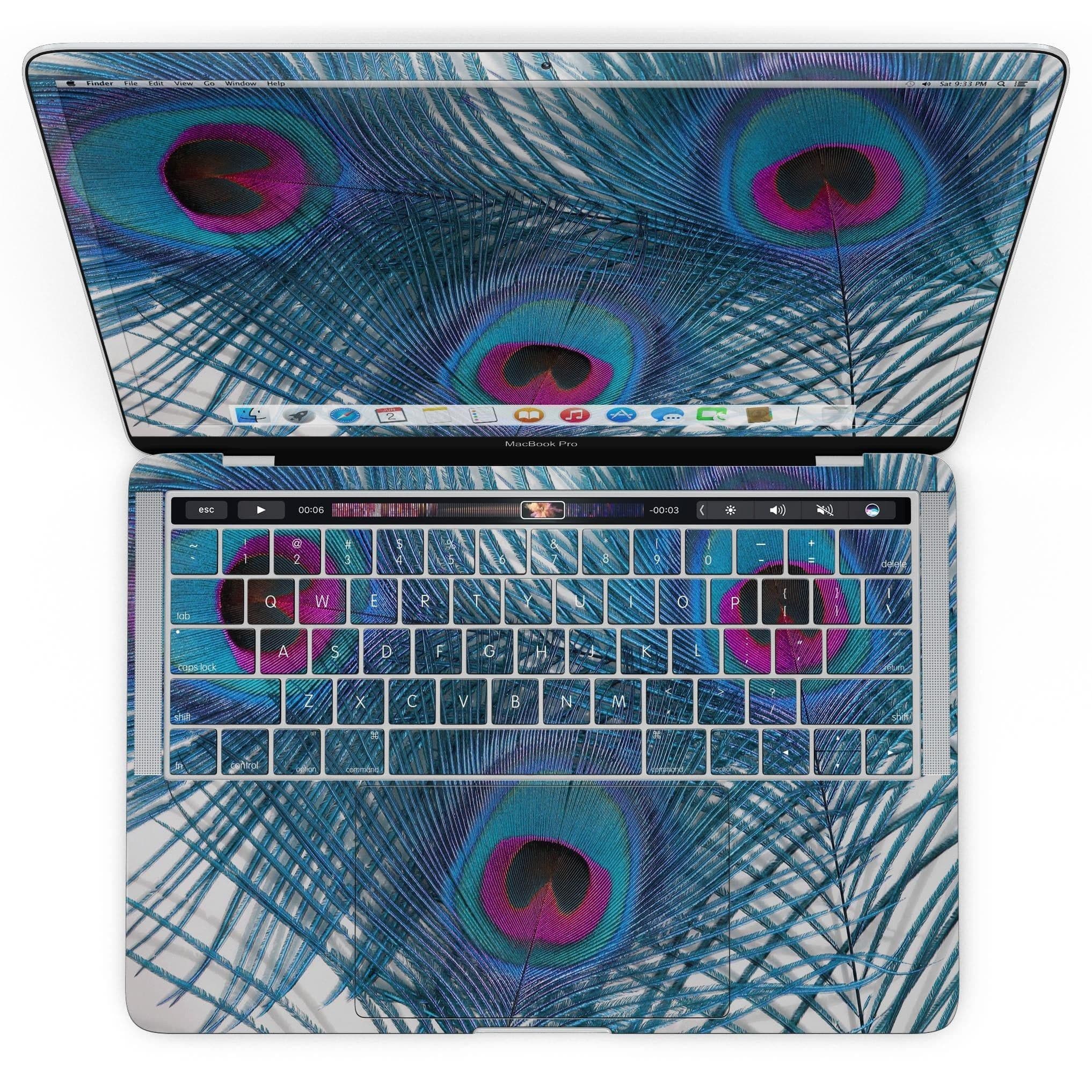 image-Blue Peacock - MacBook Pro with Touch Bar Skin Kit
