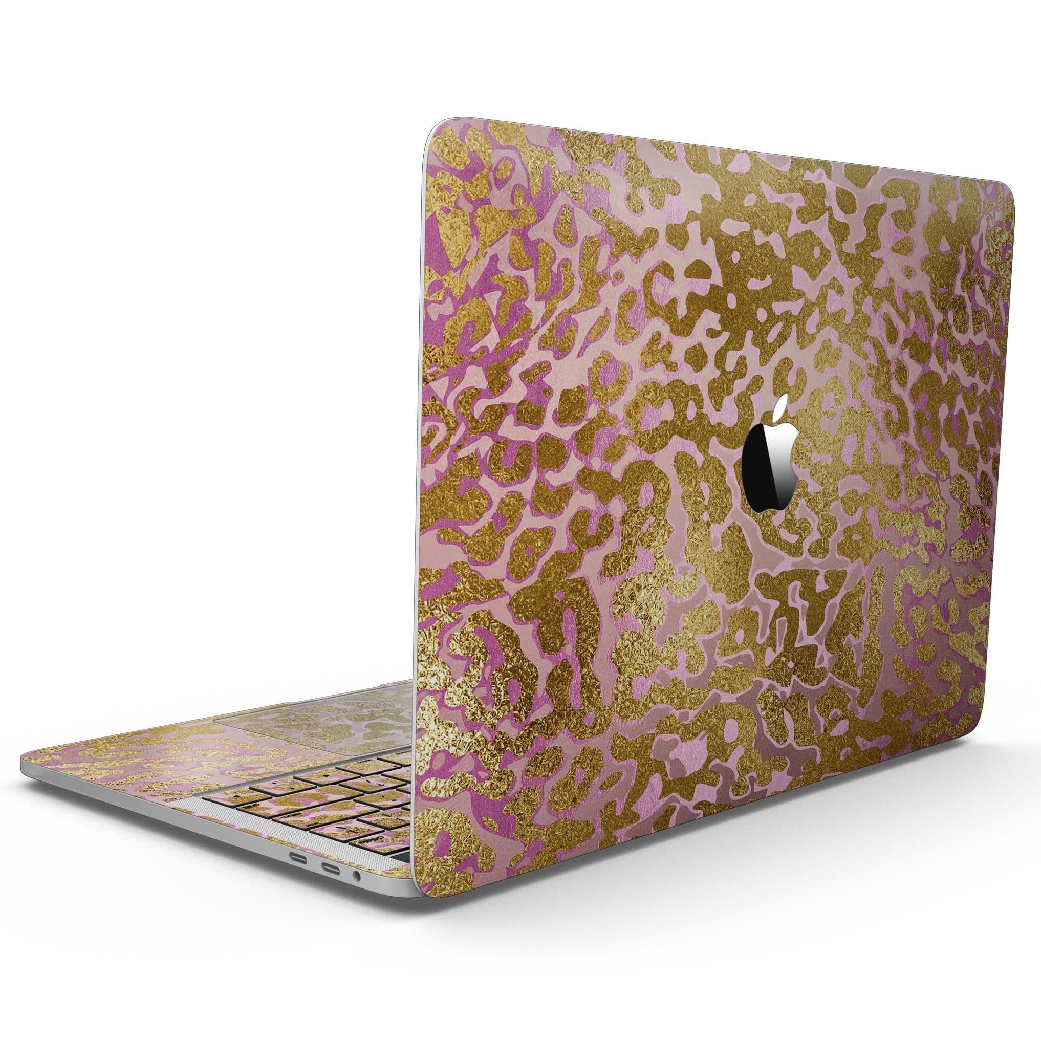 image-Gold Flaked Animal Pink - MacBook Pro with Touch Bar Skin Kit