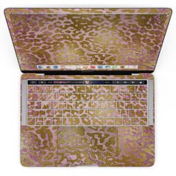image-Gold Flaked Animal Pink - MacBook Pro with Touch Bar Skin Kit