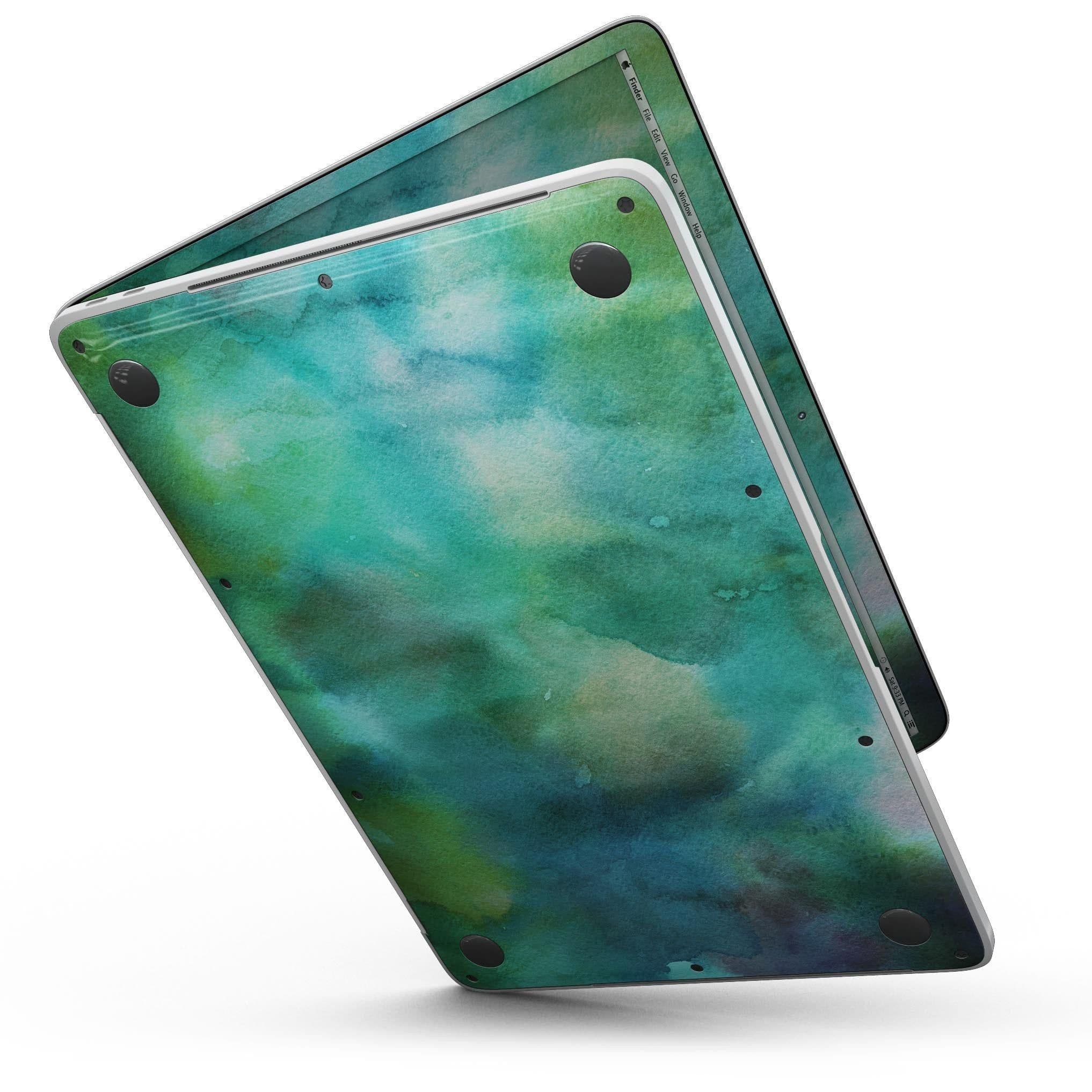 image-Green 979 Absorbed Watercolor Texture - MacBook Pro with Touch Bar