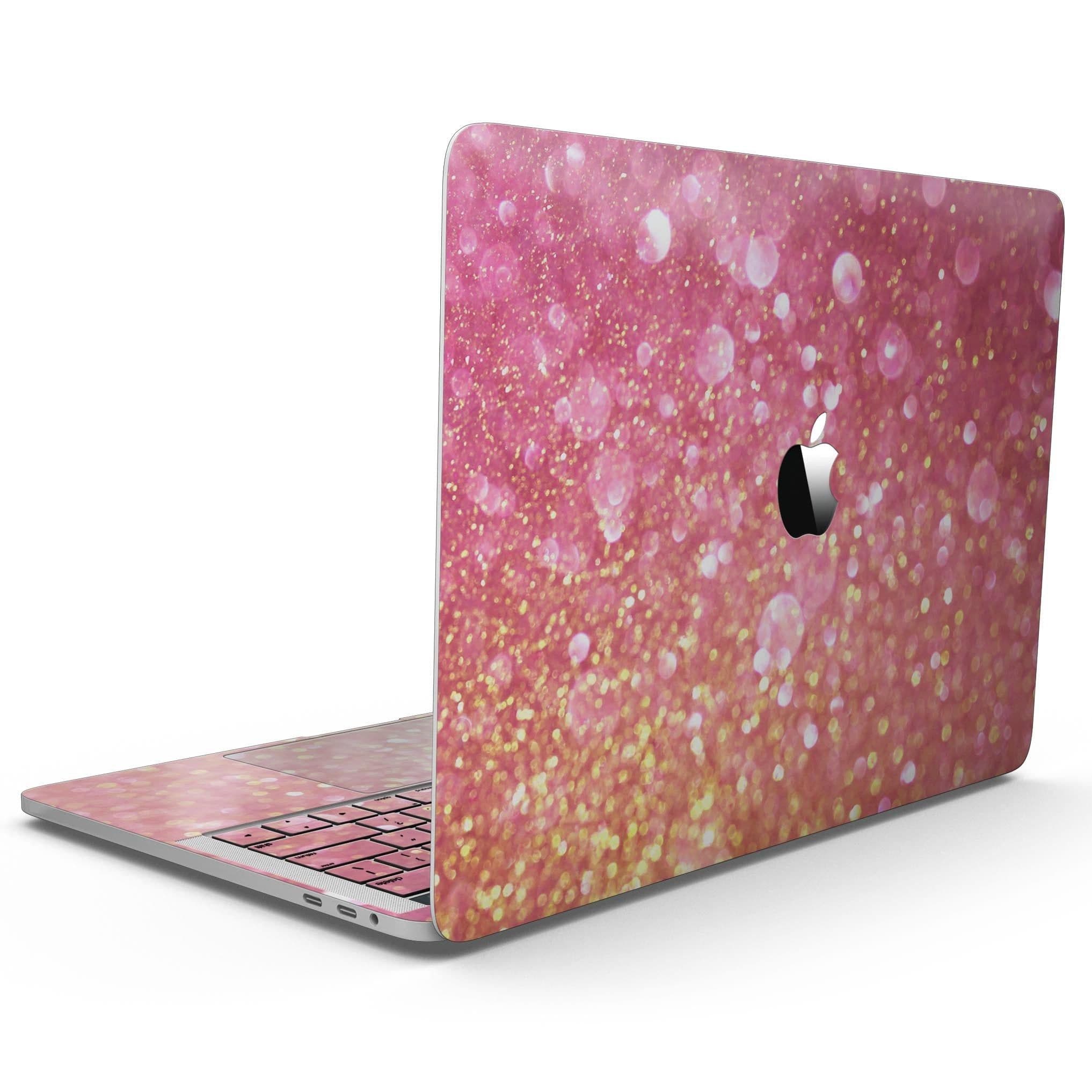 image-Glowing Pink and Gold Orbs of Light - MacBook Pro with Touch Bar Skin