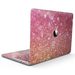 image-Glowing Pink and Gold Orbs of Light - MacBook Pro with Touch Bar Skin
