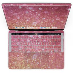 image-Glowing Pink and Gold Orbs of Light - MacBook Pro with Touch Bar Skin