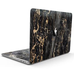 image-Black and Gold Marble Surface - MacBook Pro with Touch Bar Skin Kit