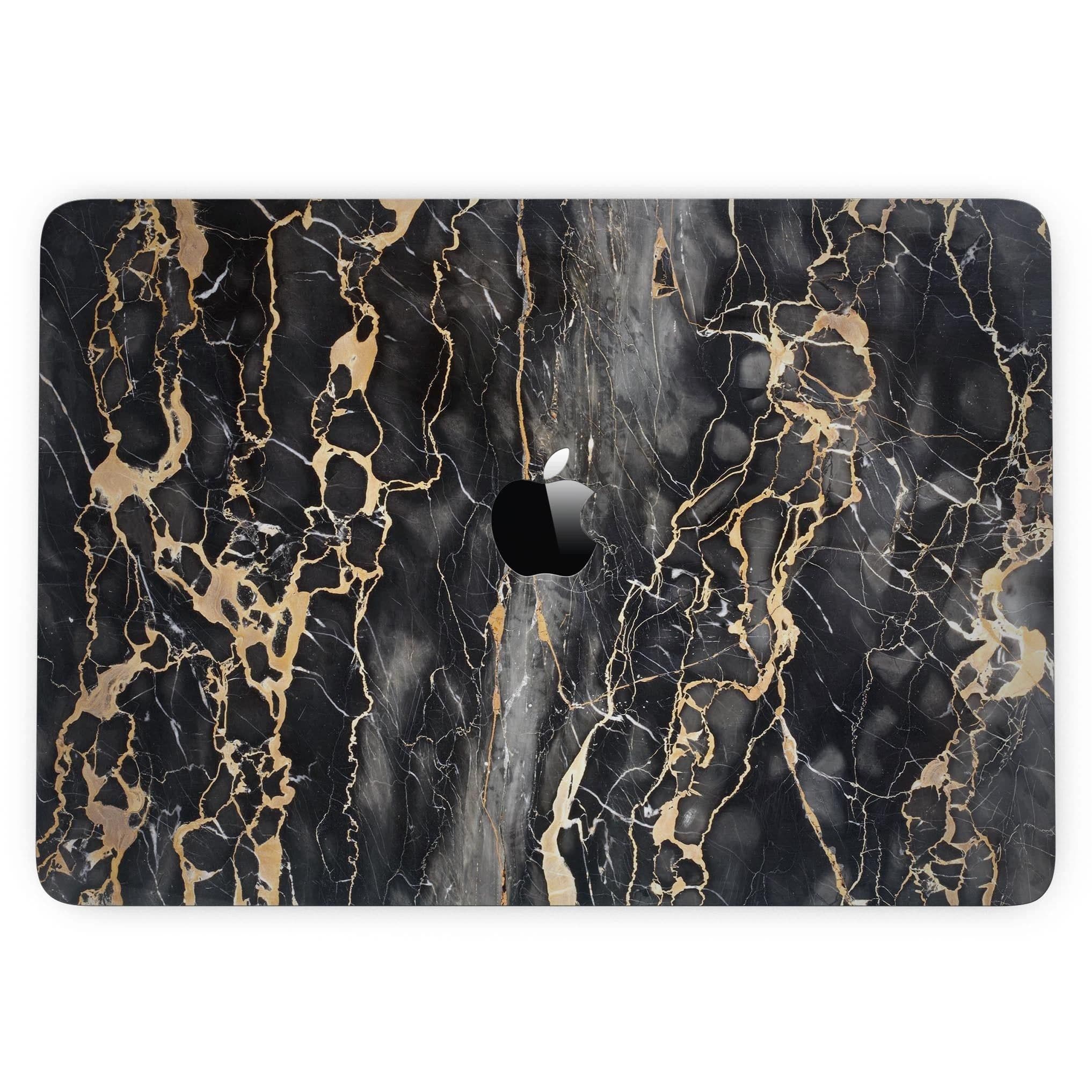 image-Black and Gold Marble Surface - MacBook Pro with Touch Bar Skin Kit