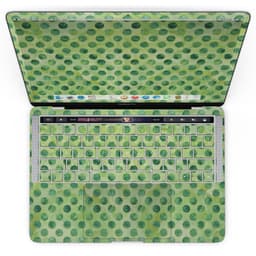 image-Green Halloween Watercolor Dots - MacBook Pro with Touch Bar Skin Kit