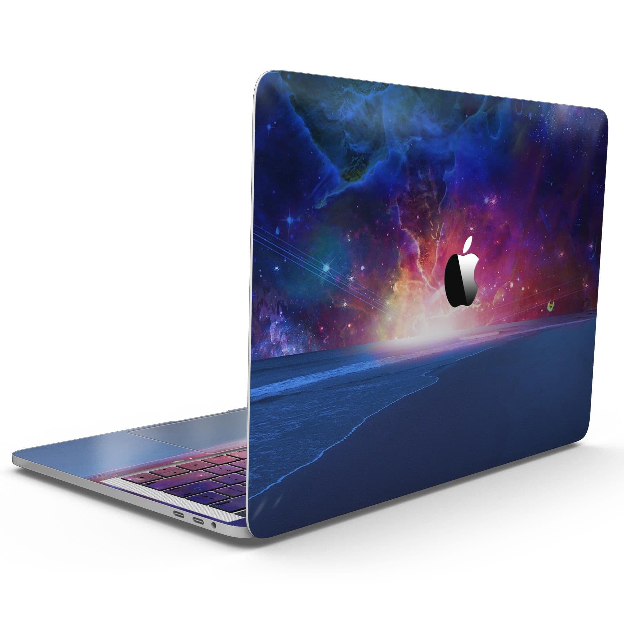 image-Galaxy Explosion over Calm Sea Shore - MacBook Pro with Touch Bar Skin