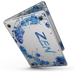 image-Abstract Watercolor Blue Feather Circle - MacBook Pro with Touch Bar