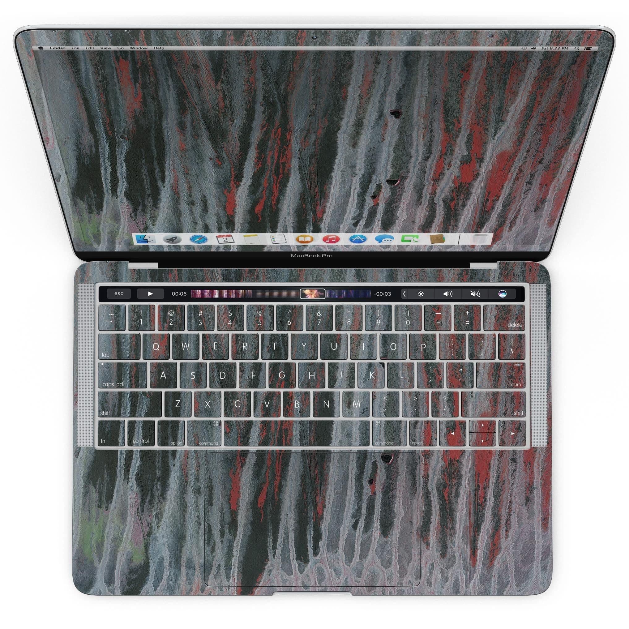 image-Abstract Wet Paint Smoke Red - MacBook Pro with Touch Bar Skin Kit