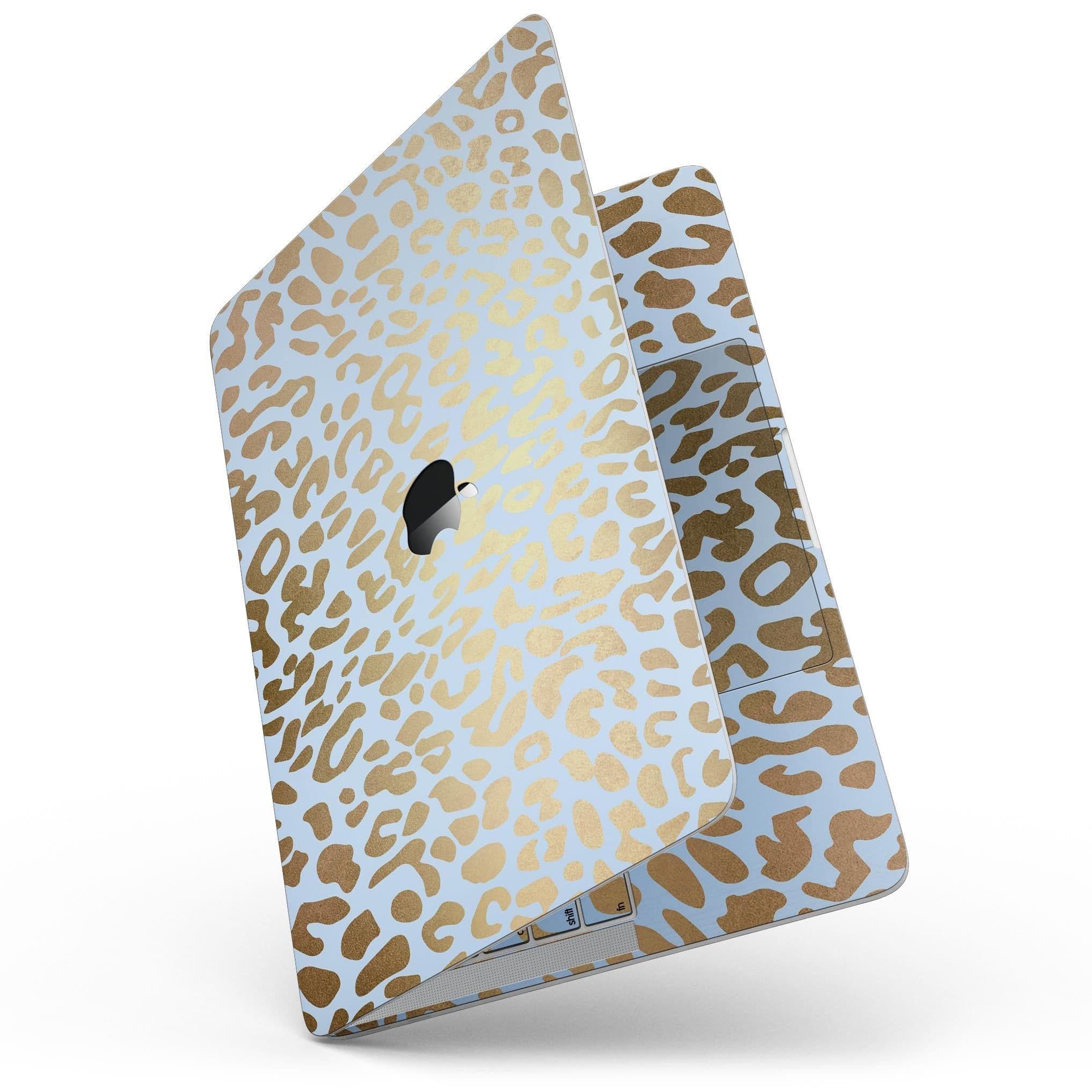 image-Gold Flaked Animal Light Blue 2 - MacBook Pro with Touch Bar Skin Kit