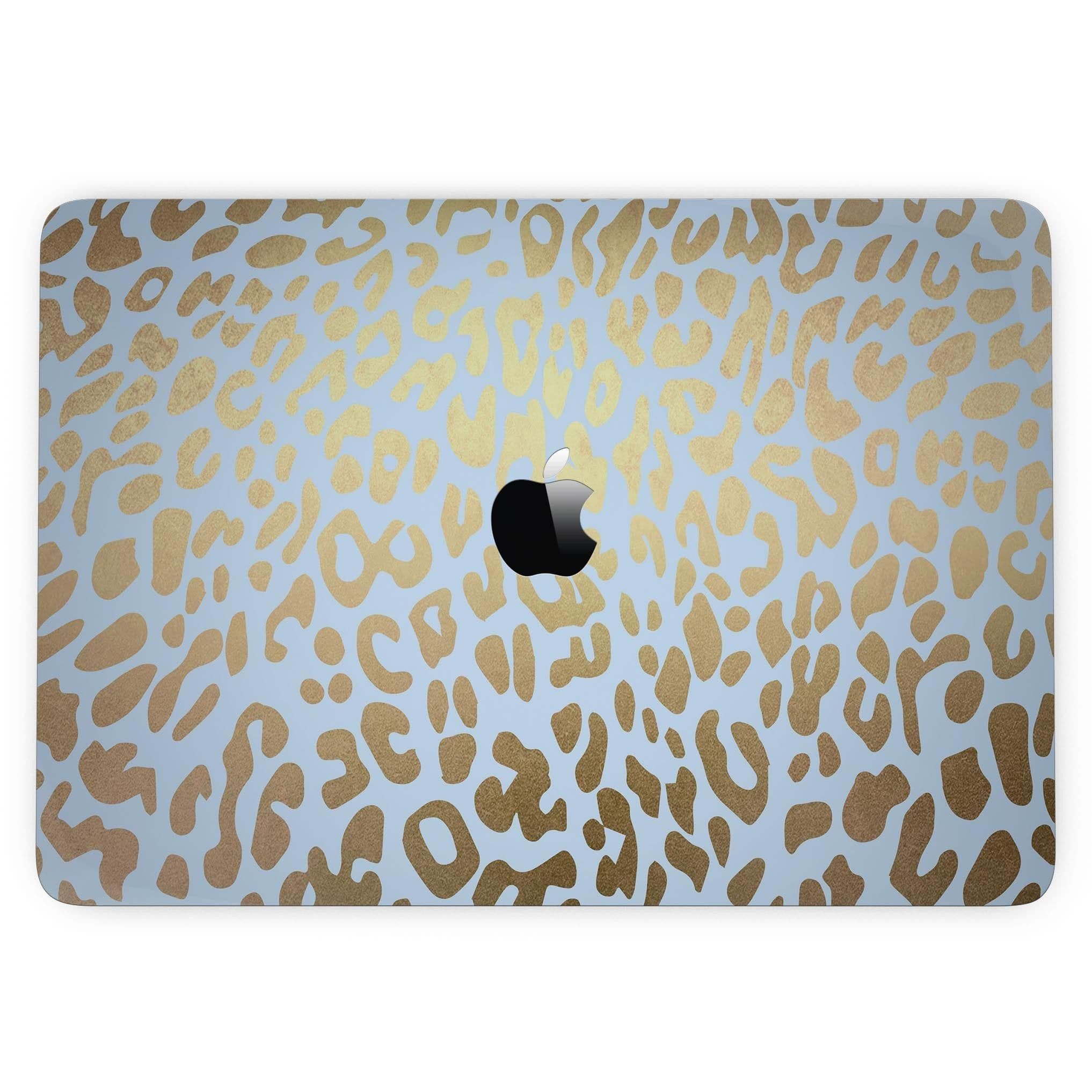 image-Gold Flaked Animal Light Blue 2 - MacBook Pro with Touch Bar Skin Kit