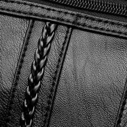 image-Women's Shoulder Bag - Black PU Leather Summer