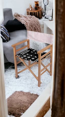 image-Duality Home, Pink & Black Mudcloth, Outdoor, Director's Chair
