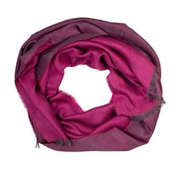 image-Elegant Peruvian Double-Faced Fuchsia Baby Alpaca & Silk Shawl