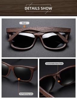 image-KITHDIA Vintage Polarized Sunglasses - Brown Oval