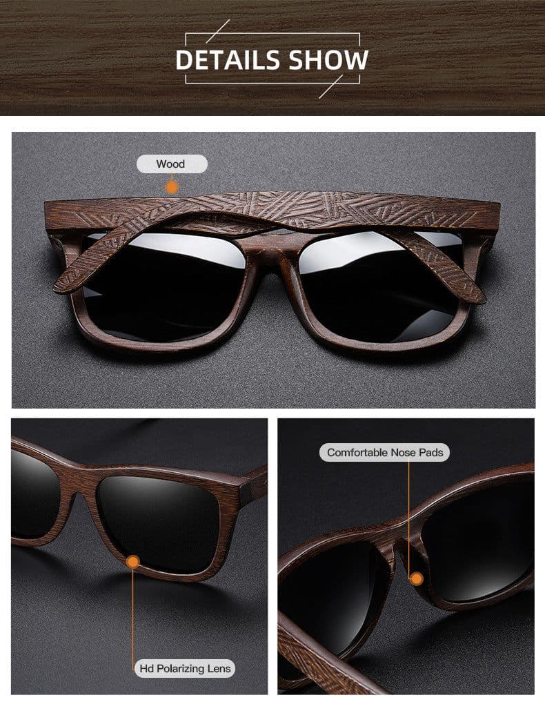 image-KITHDIA Vintage Polarized Sunglasses - Brown Oval