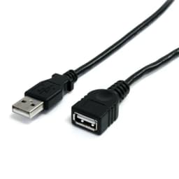 image-USB Cable Startech USBEXTAA10BK Black 3 m