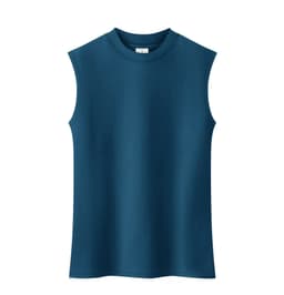 image-Half turtleneck sleeveless vest for women white slim fit bottoming shirt top summer suspender wear inside
