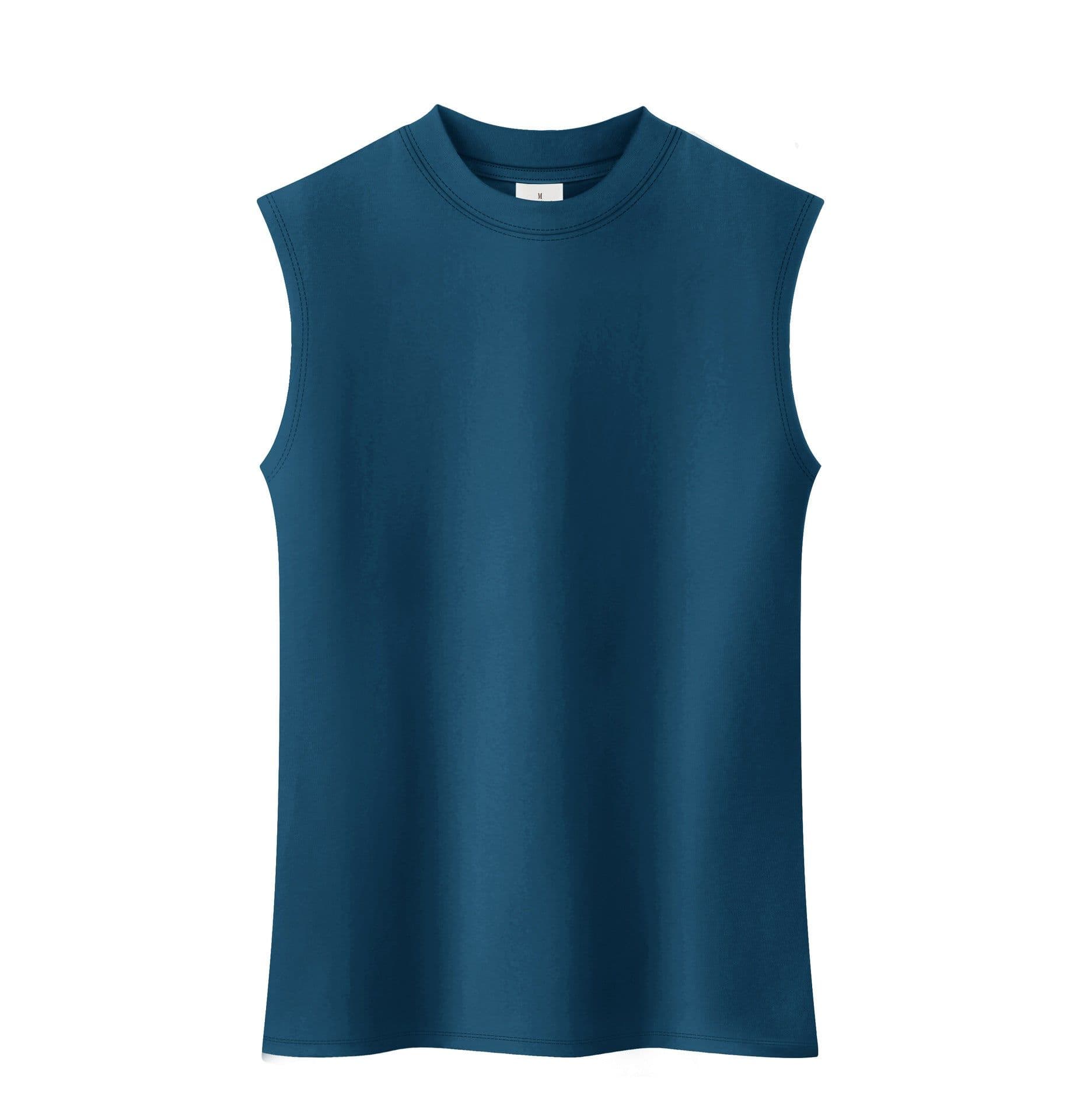 image-Half turtleneck sleeveless vest for women white slim fit bottoming shirt top summer suspender wear inside