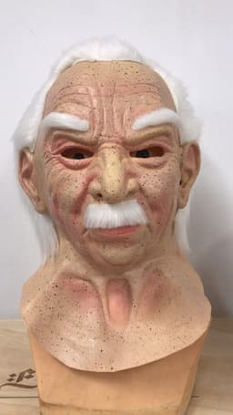 image-Old man mask white hair white beard headgear halloween