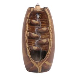 image-Cross-border products, ceramic backflow incense burner, both right and left, backflow smoke incense burner, send 50 incense sticks, send non-slip pads, large, medium and small