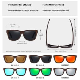image-KITHDIA Vintage Polarized Sunglasses - Brown Oval