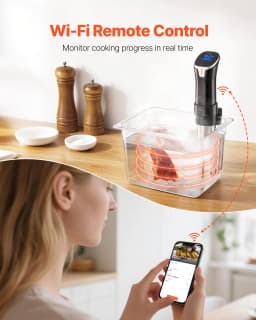 image-Vevor 1100W WiFi Sous Vide Precision Cooker Stainless Steel