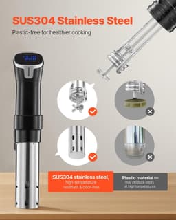 image-Vevor 1100W WiFi Sous Vide Precision Cooker Stainless Steel
