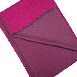 image-Alpaca wool and silk double face fuchsia shawl