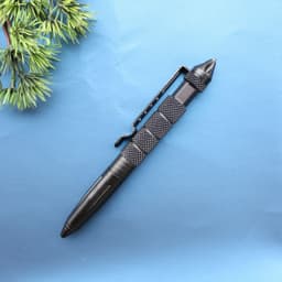 image-Manvi Tactical Aluminum Pen - Silver Outdoor Survival Tool