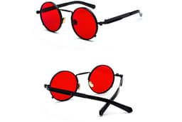 image-Punk Sunglasses 2021 New Cross-border Glasses Sunglasses Round Retro European Popular Funny Metal Sunglasses