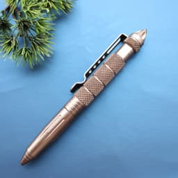 image-Manvi Tactical Aluminum Pen - Silver Outdoor Survival Tool