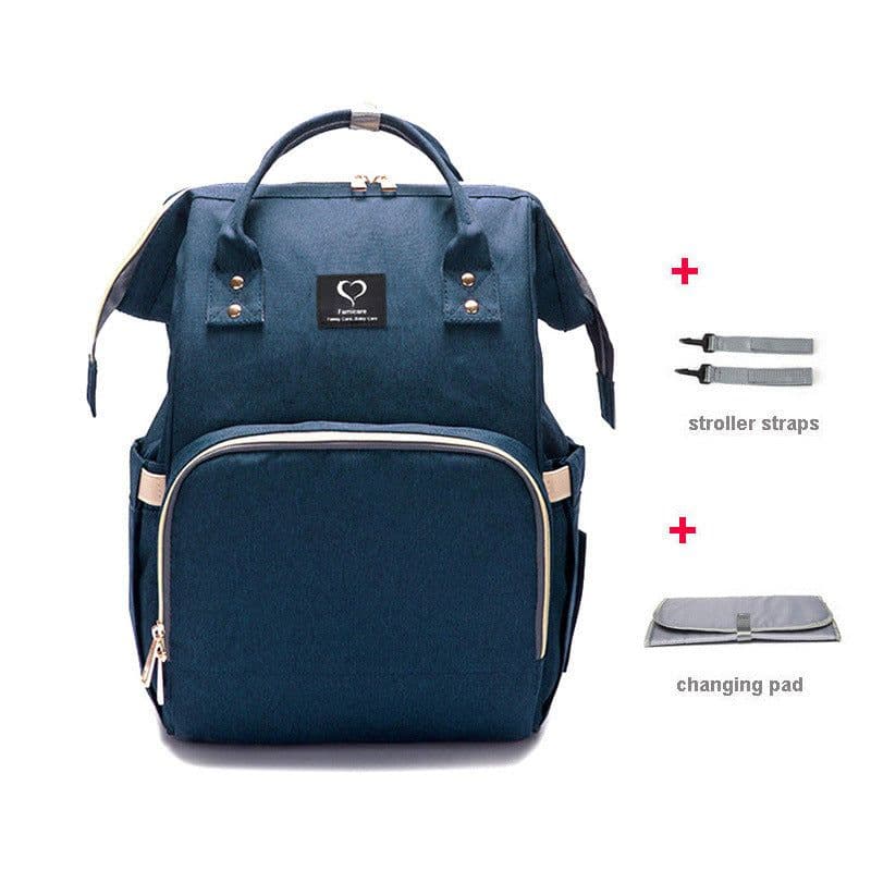 image-Water-Repellent Mommy Bag - Green, 25L, Polyester, Whale Design
