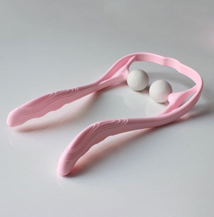 image-Plastic Pressure Point Therapy Neck Massageador Massagem Relieve Hand Roller Neck Massager For Neck Shoulder Trigger Point