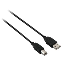 image-USB A to USB B Cable V7 V7E2USB2AB-1.8M Black