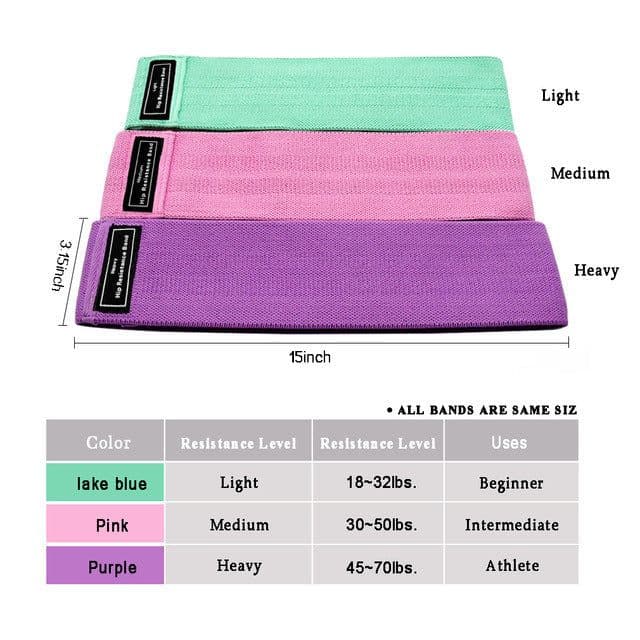 image-Resistance Band Elastic Hip Squat Fitness Circle - Latex Mesh
