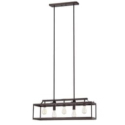 image-CHLOE Lighting IRONCLAD Industrial 5 Light Oil Rubbed Bronze Island Pendant Ceiling Fixture 36" Wide