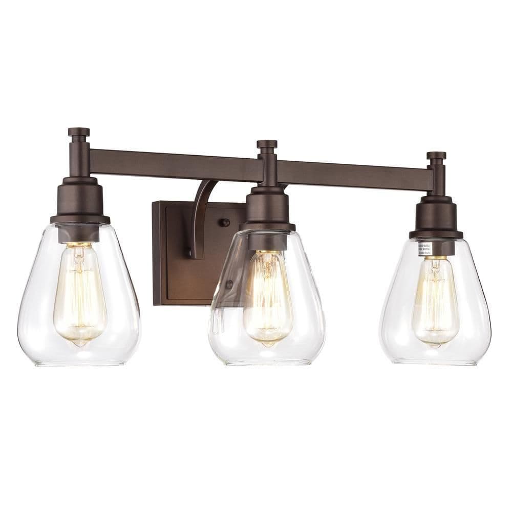 image-CHLOE Lighting HUDSON Transitional 3 Light Oil Rubbed Bronze Bath Vanity Fixture 23" Wide