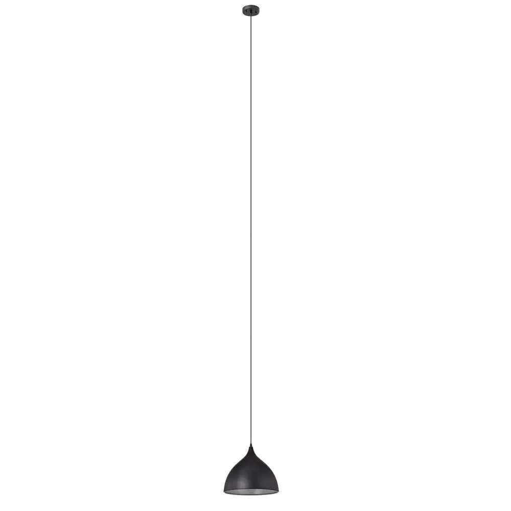 image-CHLOE Lighting WALTER Industrial 1 Light Textured Black Mini Pendant Ceiling Fixture 14" Wide