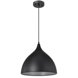 image-CHLOE Lighting WALTER Industrial 1 Light Textured Black Mini Pendant Ceiling Fixture 14" Wide