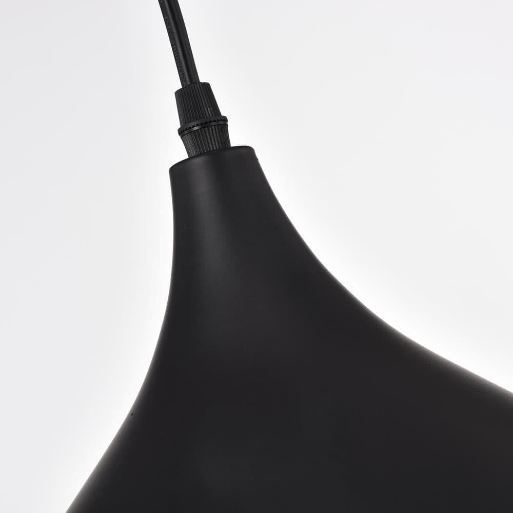 image-CHLOE Lighting WALTER Industrial 1 Light Textured Black Mini Pendant Ceiling Fixture 14" Wide