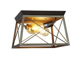 image-CHLOE Lighting Farmhouse-Style Two-Toned 2 Light Ceiling Flush Fixture 12" Wide