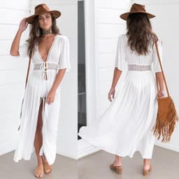 image-Light Green 2023 Beach Chiffon Swimsuit Blouse 5XL Sexy Style