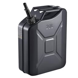 image-VEVOR Metal Fuel Container, 5.3 Gallon, Fuel Jerry Can with Spout and Comfort Handle, 6 L/min Max Flow Rate, Leakproof & Corrosion-resistant Metal Gas Tank Most Cars Motorcycle ATV UTV, Black