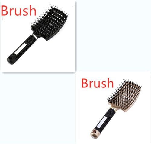 image-Bristle Hair Brush - Detangler Massage Comb